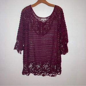 Umgee Purple Crochet Top